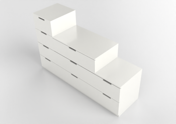 Wardrobes and Cabinets 3D - Lacquered wood chest of drawers...