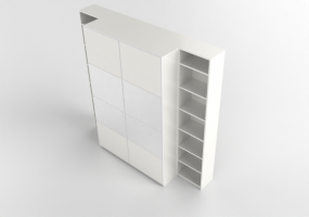 Armários 3D - Armário de madeira envernizada - Ikea - Pax - Mehamn - Auli