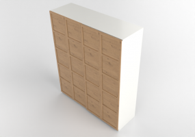 3D Schr&auml;nke und Kommoden - Schrank aus Holz, lackiert - Ikea - Pax - Bergsbo