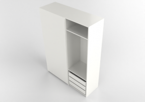 Armários 3D - Armário de madeira envernizada - Ikea - Pax - Vikanes