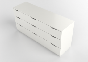 3D Schränke und Kommoden - Kommode aus lackiertem Holz - Ikea - Nordli
