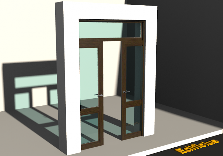 Esquadria 3D - Clássica P[R] 2FCS_SIM[2VH]+1BAND - ACCA...