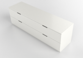 Armoires 3D - Commode en bois laqué - Ikea - Nordli