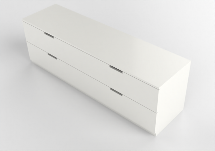 Armarios y Cómodas 3D - Cómoda de madera lacada - Ikea -...