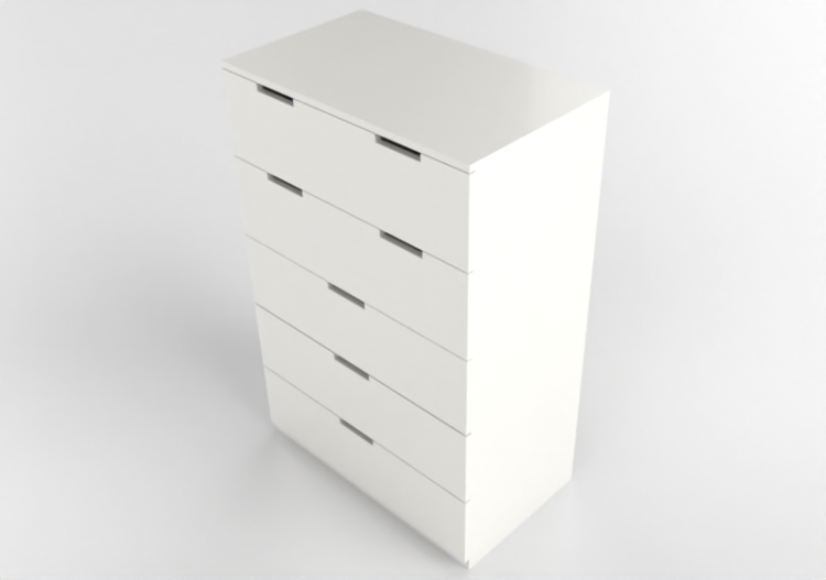 Armadi 3D - Cassettiera in legno laccato - Ikea - Nordli -...