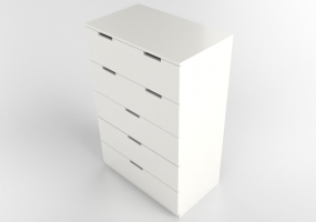 3D Schränke und Kommoden - Kommode aus lackiertem Holz - Ikea - Nordli