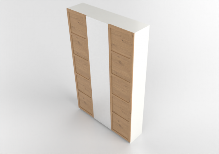 Armários 3D - Armário de madeira envernizada - Ikea - Pax -...