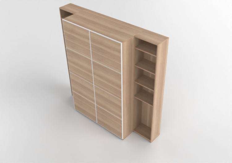 3D Schränke und Kommoden - Schrank aus Holz - Ikea - Pax -...