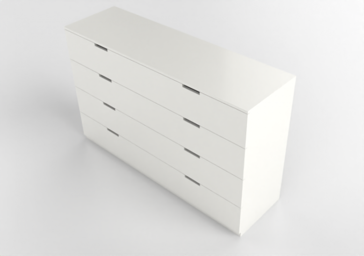 Armoires 3D - Commode en bois laqué - Ikea - Nordli - ACCA...