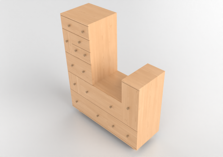 Armários 3D - Cômoda de madeira - Ikea - PS 2012 - ACCA...