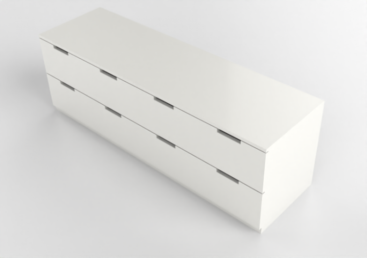 Wardrobes and Cabinets 3D - Lacquered wood chest of drawers...
