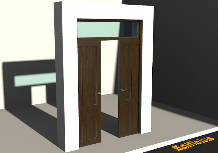 3D Tür/Fenster - Klassisch T[R] 2VST_SYM[4P]+1OBL - ACCA...