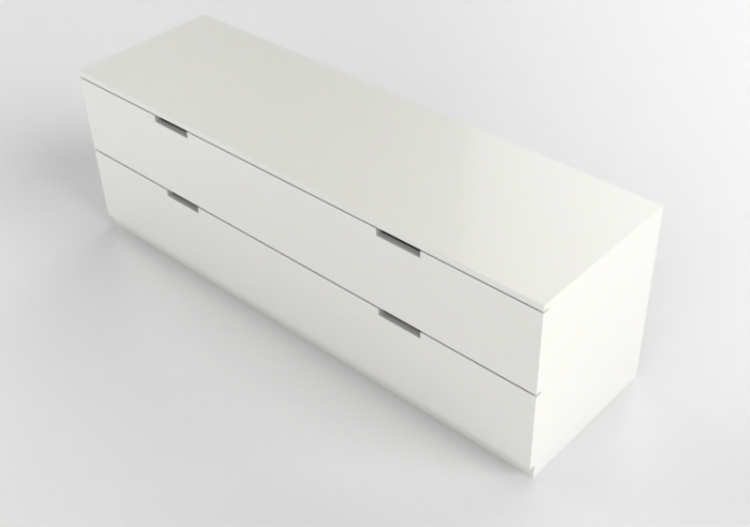 Armários 3D - Cômoda de madeira envernizada - Ikea - Nordli...