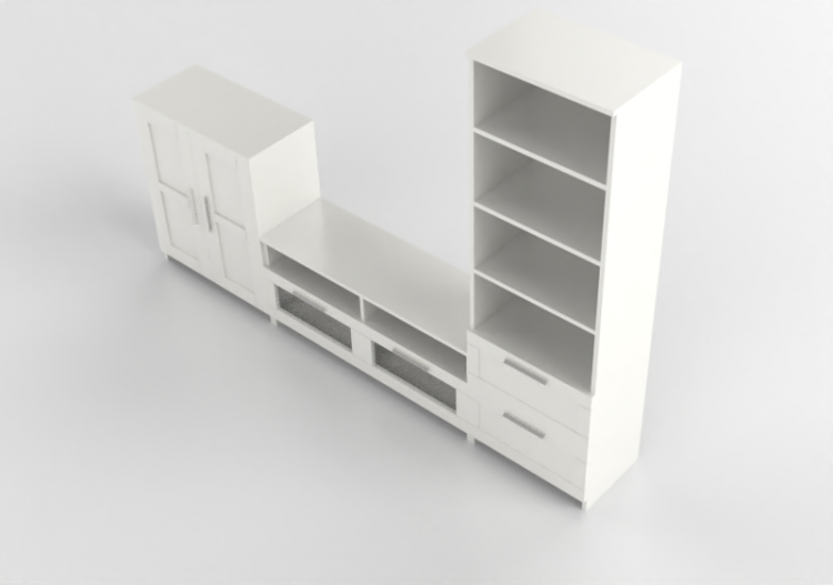 3D Furniture - Composition of TV furniture - IKEA - Brimnes...