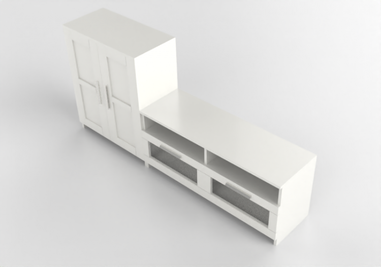 Mobili 3D - Composizione di mobili per TV - Ikea - Brimnes...