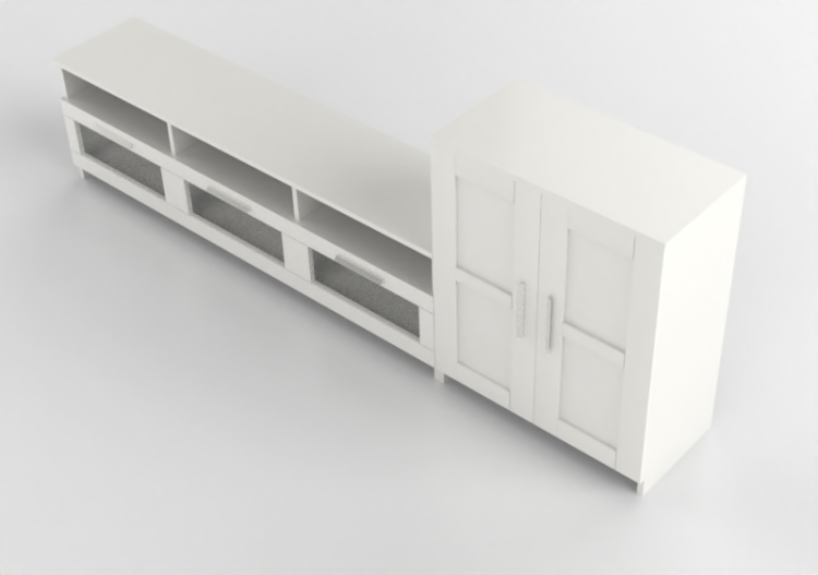 3D Furniture - Composition of TV furniture - IKEA - Brimnes...