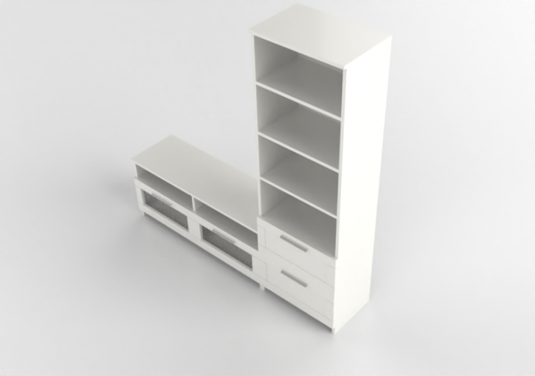 3D Möbel - TV-Möbel, Kombination - Ikea - Brimnes - ACCA...
