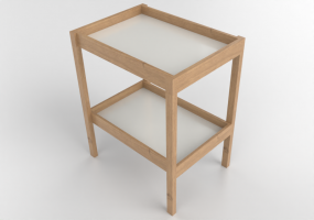 Acessórios 3D - Trocador de madeira - Ikea - Sniglar