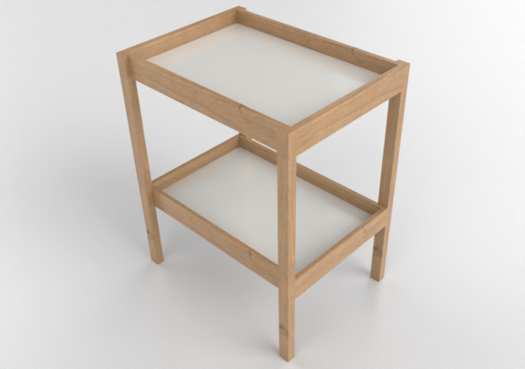 Acessórios 3D - Trocador de madeira - Ikea - Sniglar - ACCA...