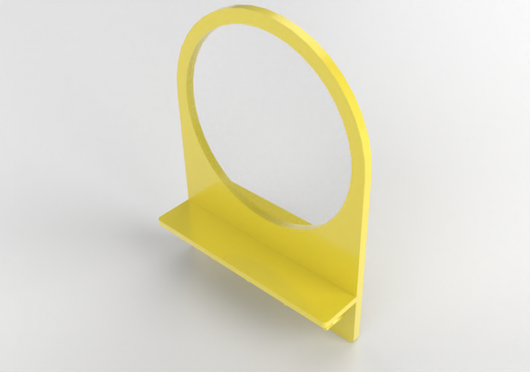Accesorios 3D - Espejo de madera lacada - Ikea - Saltrӧd -...