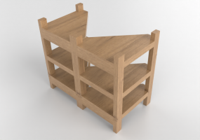 Muebles 3D - Estantería lavabo de madera - Ikea - Rågrund