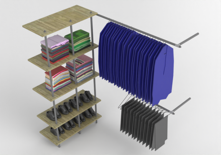 Accessoires 3D - Portant vêtements - ACCA software