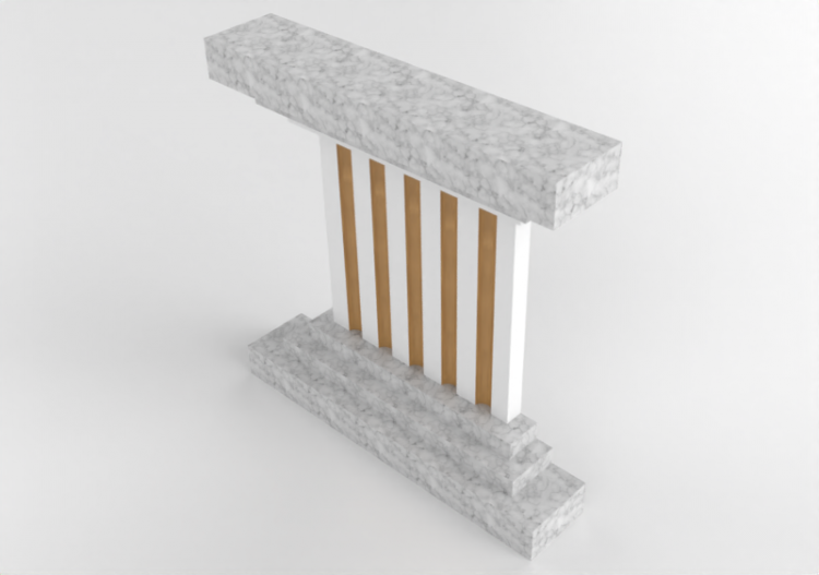 3D Sculptures - Colonne romaine - ACCA software