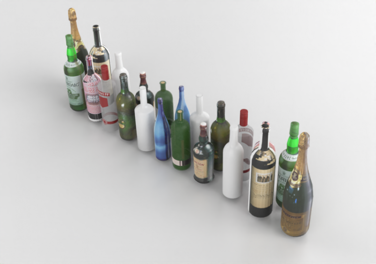 Acessórios 3D - Bouteilles d'alcools 2 - ACCA software