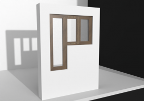 3D Tür/Fenster - Finestra a bandiera
