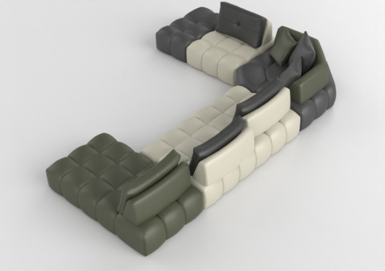 Chairs and Sofas 3D - Canapé angle droit syncro - ACCA...