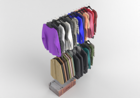 三维模型 - Vêtements+dressing+(2+suspentions)