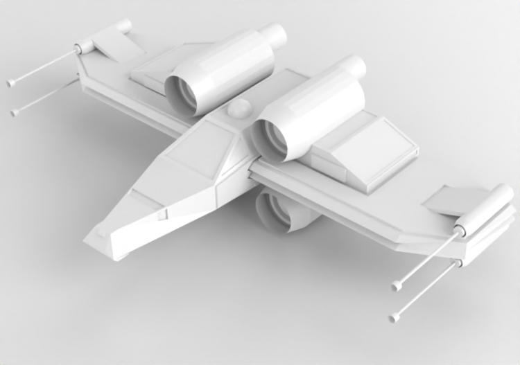 3D Sculptures - starwars+fighter+2 - ACCA software
