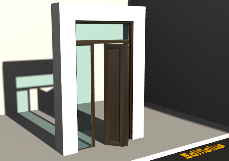 Carpinterías 3D - Clásica P[R] 1HP[2P]+1LUZLAT+1LUZSUP -...