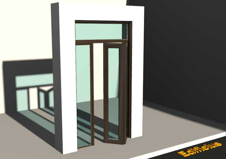 3D Tür/Fenster - Klassisch T[R] 1BT[2G]+1SL+1OBL - ACCA...