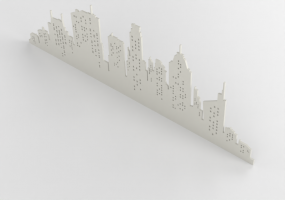 3D Paintings - Silhouette ville