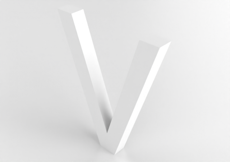 3D Sculptures - Lettre V - ACCA software