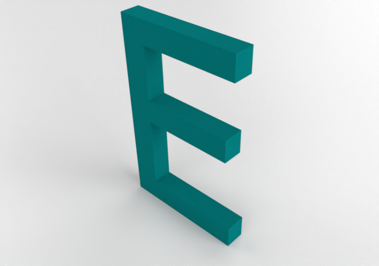 Esculturas 3D - Lettre E - ACCA software