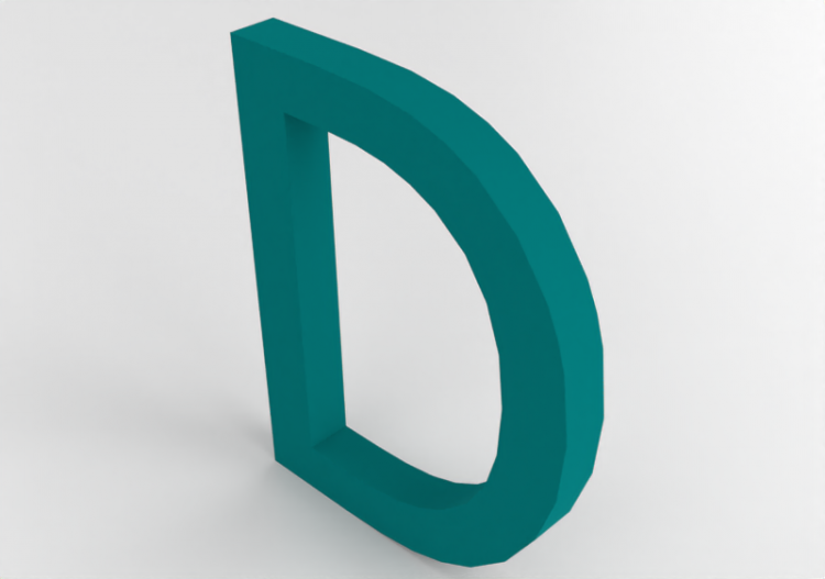 Esculturas 3D - Lettre D - ACCA software