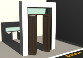 3D Tür/Fenster - Klassisch T[R] 2BT_SYM[2P]+1OBL
