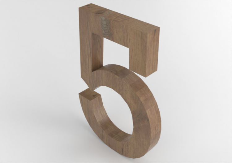 Vinilos 3D - CINQUE Verticale Rockwell - Numeri 3D - - ACCA...