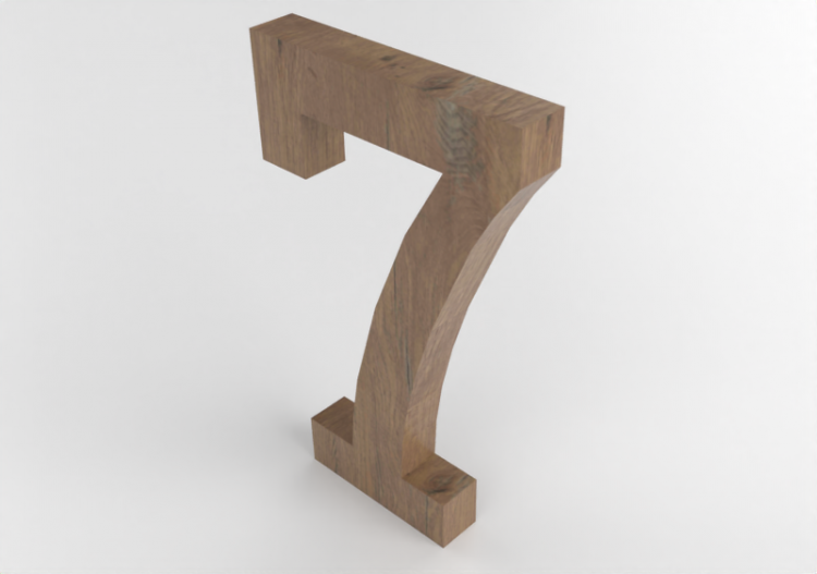 3D Prints - SETTE Verticale Rockwell - Numeri 3D - - ACCA...