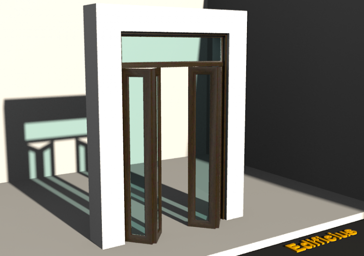 Menuiseries 3D - Classique P[R] 2VP_SIM[2V]+1SPRLC - ACCA...