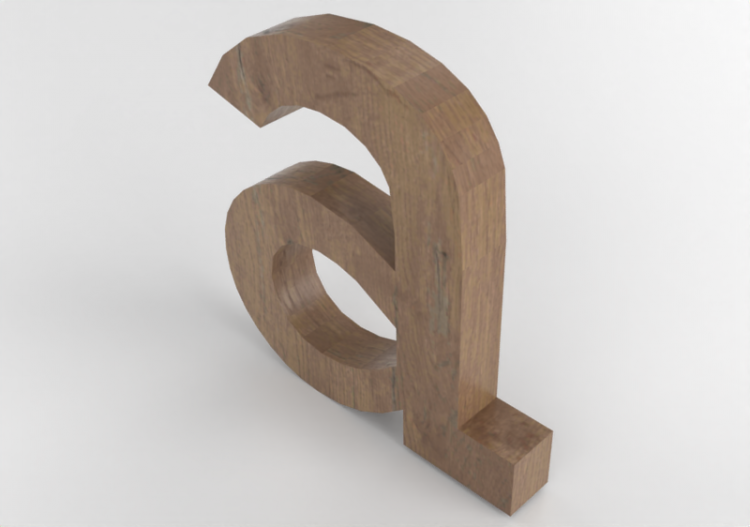 Vinilos 3D - a minuscolo Verticale Rockwell - Lettere 3D -...