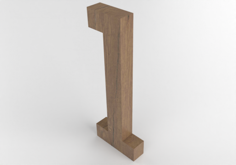3D Prints - l minuscolo Verticale Rockwell - Lettere 3D -...