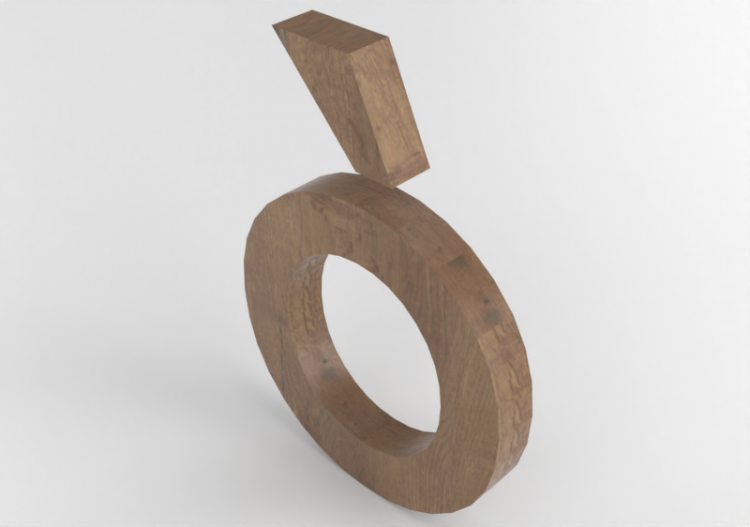 Impressões 3D - ò minuscolo Verticale Rockwell - Lettere 3D...