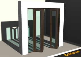 Menuiseries 3D - Classique P[R] 2VP_SIM[2V]+1FNCLC