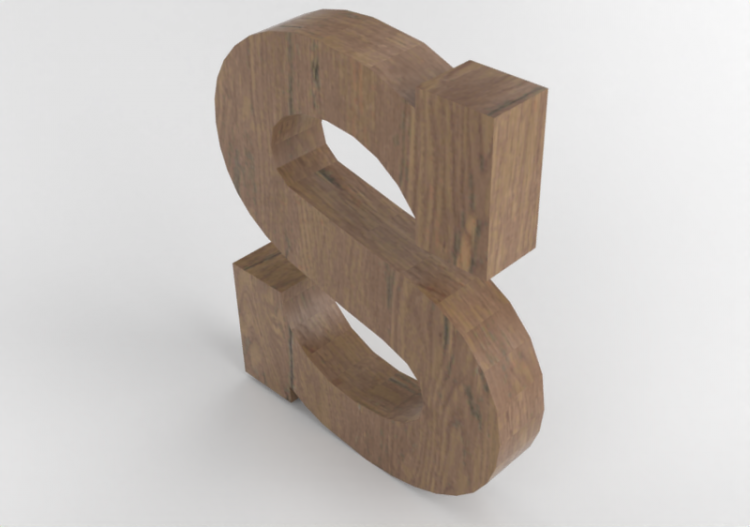 Impressões 3D - s minuscolo Verticale Rockwell - Lettere 3D...