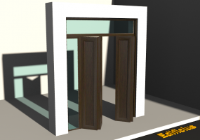 3D Tür/Fenster - Klassisch T[R] 2BT_SYM[2P]+1SL+1OBL