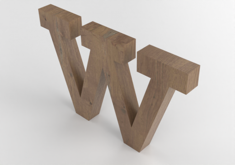 Impressões 3D - w minuscolo Verticale Rockwell - Lettere 3D...