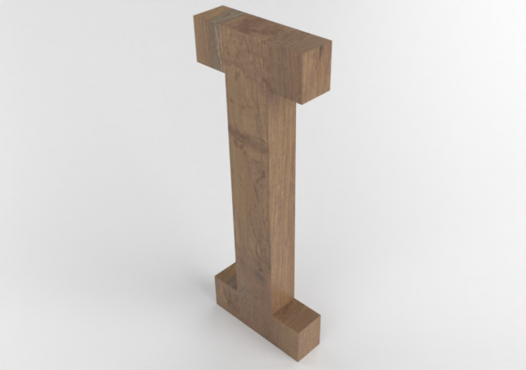 Stampe 3D - I Maiuscolo Verticale Rockwell - Lettere 3D -...